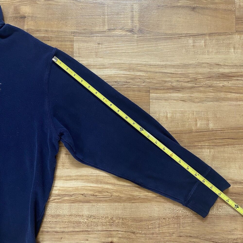 Polo Ralph Lauren Mens 2XB Navy Blue Estate Rib 1/4 Zip Sweater Preppy Pony Logo - Picture 15 of 16